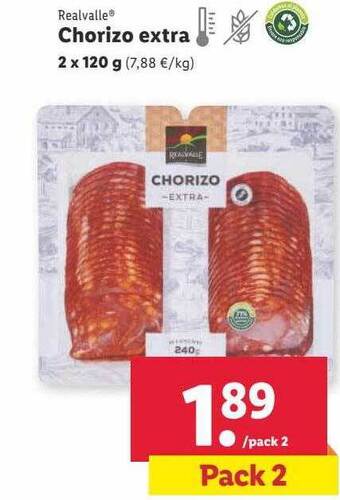 Lidl Chorizo extra realvalle oferta