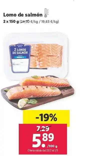 Lidl Lomo de salmón oferta