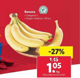 Lidl Banana oferta