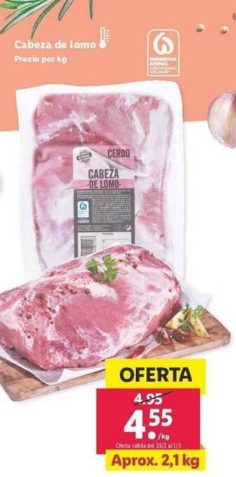 Lidl Cabeza de lomo oferta