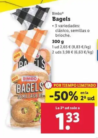 Lidl Bagels bimbo oferta