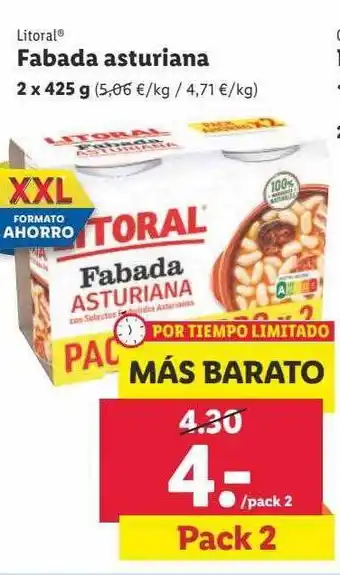 Lidl Fabada asturiana litoral oferta