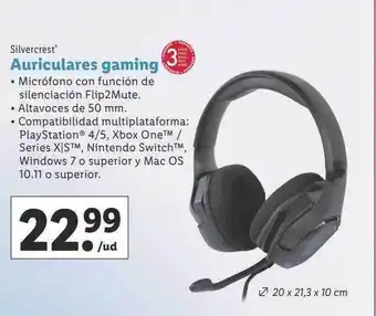 Lidl Auriculares gaming silvercrest oferta