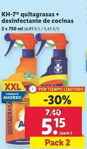 Lidl Kh-7 quitagrasas + desinfectante de cocinas oferta