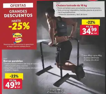 Lidl Barras paralelas crivit oferta