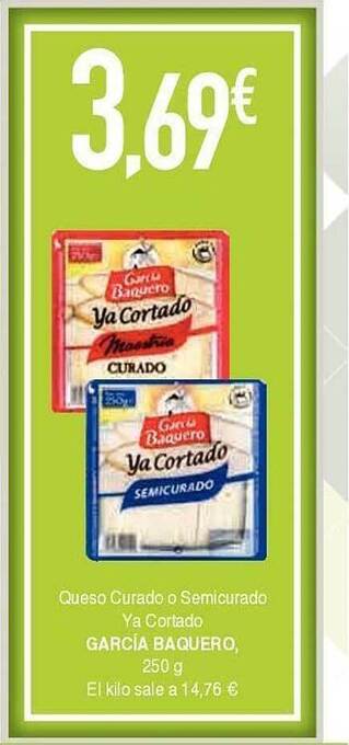 Masymas Queso curado o semicurado ya cortado garcía baquero oferta