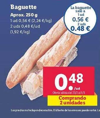 Lidl Baguette oferta