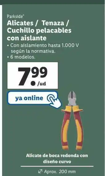 Lidl Alicates - tenaza - cuchillo pelacables con aislante oferta