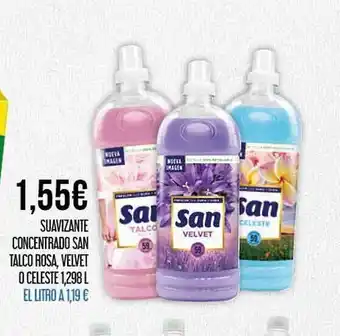 Claudio Suavizante concentrado san talco rosa velvet o celeste oferta