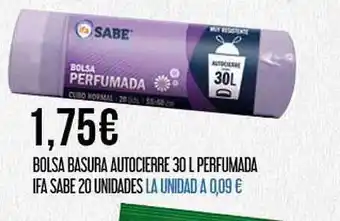 Claudio Bolsa basura autocierre 30l perfumada ifa sabe 20 oferta
