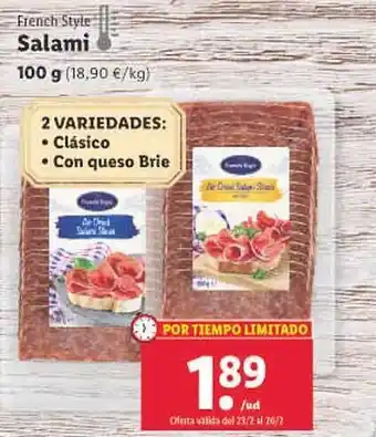 Lidl Salami french style oferta