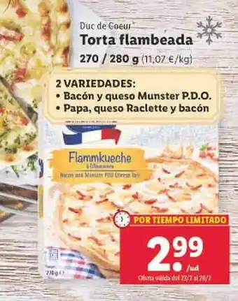 Lidl Torta flambeada duc de coeur oferta