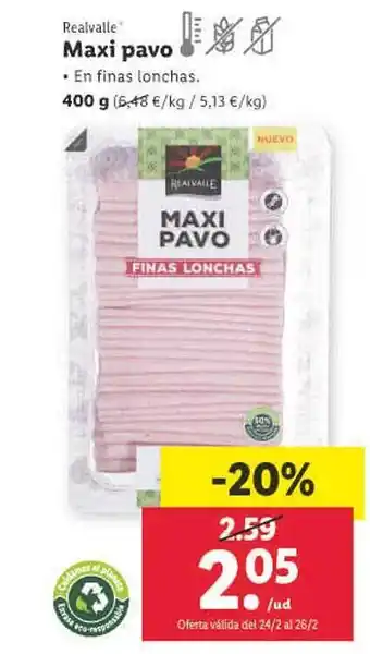 Lidl Maxi pavo realvalle oferta