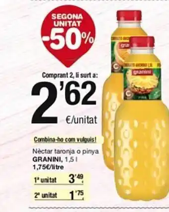 SPAR Fragadis Nèctar taronja o pinya granini oferta