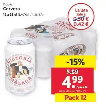 Lidl Cerveza victoria oferta