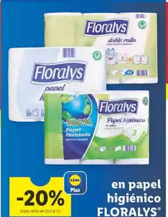 Lidl Paperl hygiénico floralys oferta