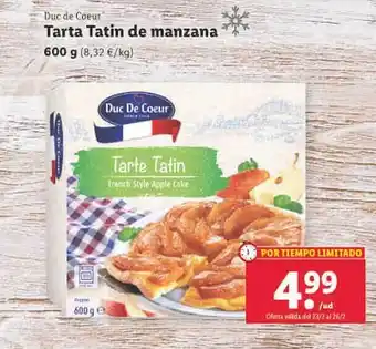 Lidl Tarta tatin d manzana duc de coeur oferta