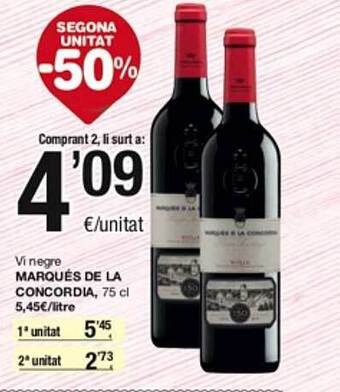 SPAR Fragadis Vi negre marqués de la concordia oferta