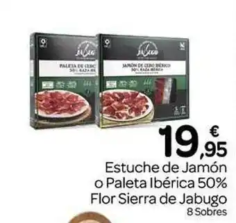 Supermercados El Jamón Estuche de jamón o paleta ibérica 50% flor sierra de jabugo oferta