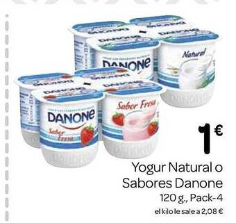 Supermercados El Jamón Yogur natural o sabores danone oferta