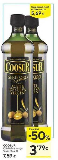 Caprabo Coosur oli d'oliva verge serie oro oferta