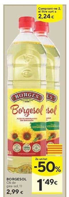 Caprabo Borgesol oli de gira-sol oferta