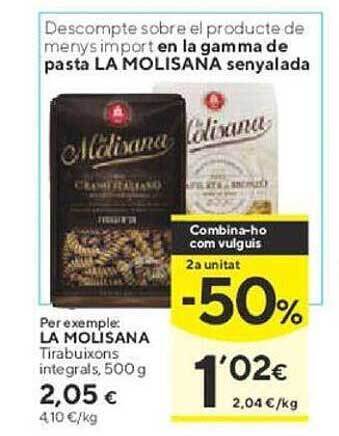 Caprabo La molisana tirabuixons integrals oferta