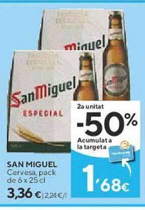 Caprabo San miguel cerveza oferta