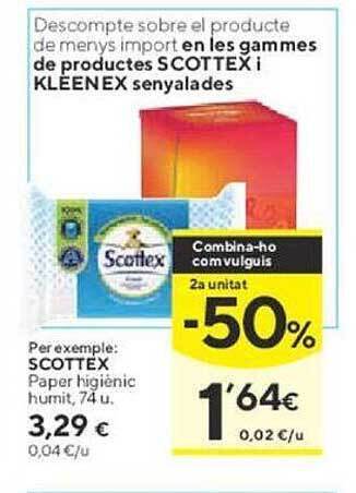 Caprabo Scottex paper higiènic humit oferta