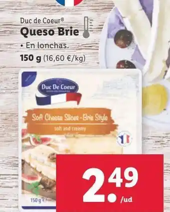 Lidl Queso brie duc de coeur oferta