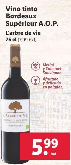 Lidl Vino tinto oferta