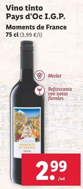 Lidl Vino tinto oferta