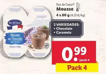 Lidl Mousse duc de coeur oferta