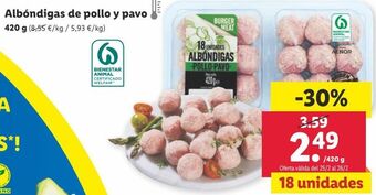 Lidl Albóndigas de pollo oferta