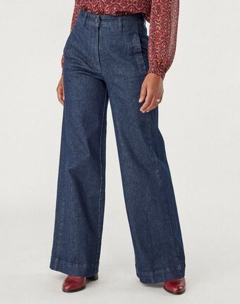 Naf Naf Pantalón vaquero color denim oferta