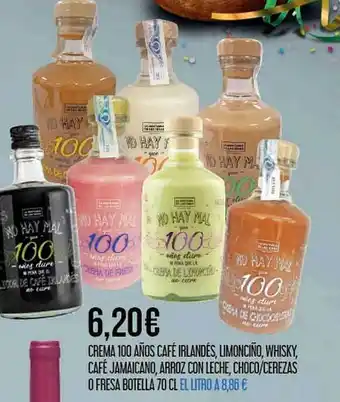 Claudio Crema 100 años café irlandés limoncino whisky café jamaicano arroz con leche choco cerezas o fresa oferta
