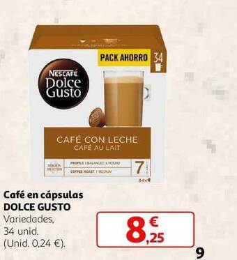 Alcampo Café en cápsulas dolce gusto oferta