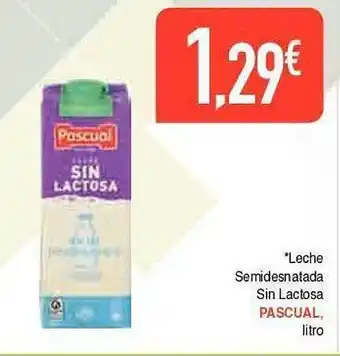 Masymas Leche semidesnatada sin lactosa pascual oferta