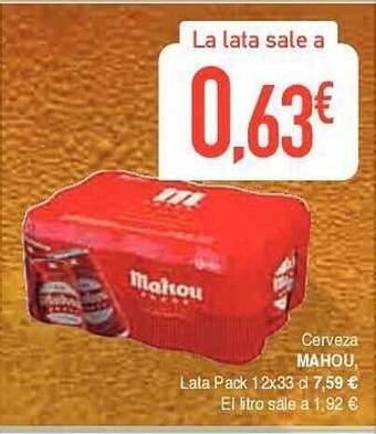 Masymas Cerveza mahou oferta