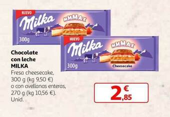 Alcampo Chocolate con leche milka oferta