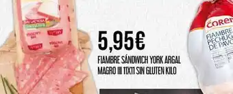 Claudio Fiambre sándwich york argal magro ii 11x11 sin gluten oferta