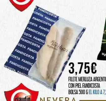 Claudio Filete merluza argentina con piel fandicosta oferta