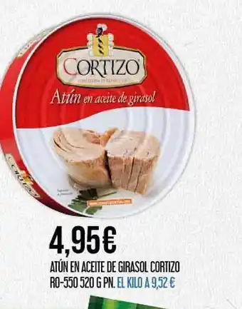 Claudio Atún en aceite de girasol cortizo ro-550 oferta