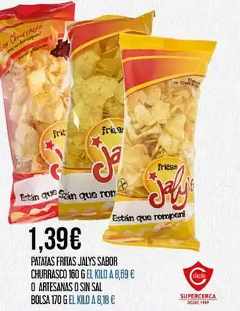 Claudio Patatas fritas lays sabor churrasco o artesanas o sin sal bolsa oferta