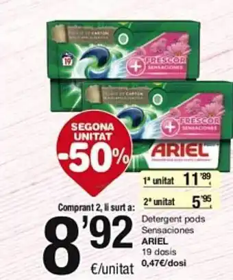 SPAR Fragadis Detergent pods sensaciones ariel oferta