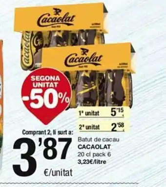 SPAR Fragadis Batut de cacau cacaolat oferta