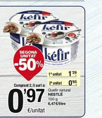 SPAR Fragadis Quefir natural nestlé oferta
