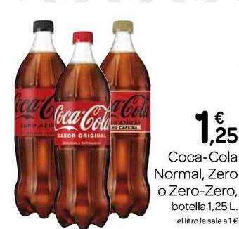 Supermercados El Jamón Coca-cola normal, zero o zero-zero oferta