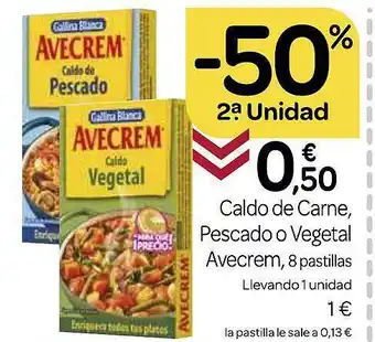 Supermercados El Jamón Caldo de carne, pescado o vegetal avecrem oferta