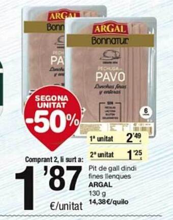 SPAR Fragadis Pit de gall dindi fines llenques argal oferta